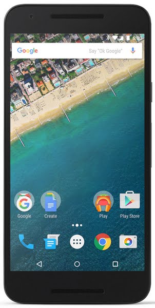 Nexus 5x Actual Size Image