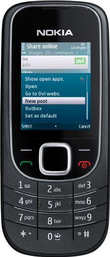 Nokia 2323 classic Actual Size Image