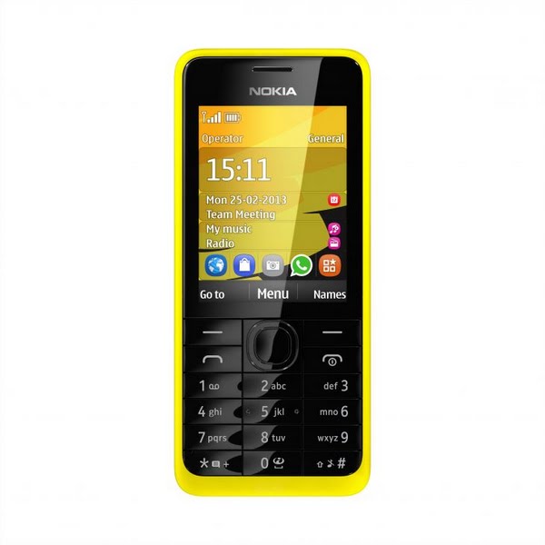 Nokia 301 Actual Size Image