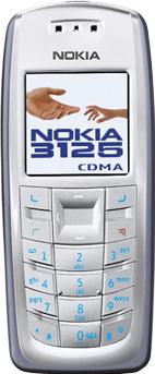 Nokia 3125 Actual Size Image