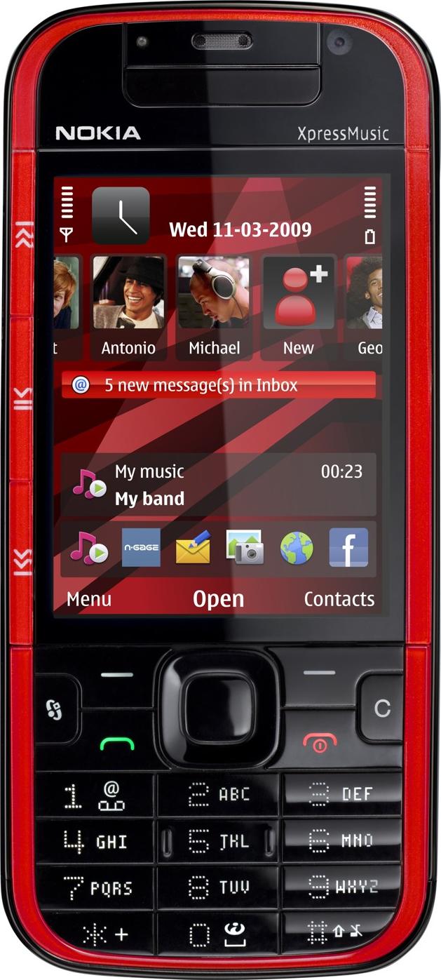 Nokia 5730 XpressMusic Actual Size Image