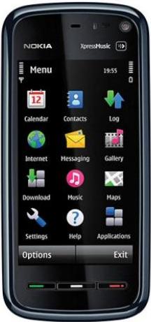 Nokia 5800 XpressMusic Actual Size Image