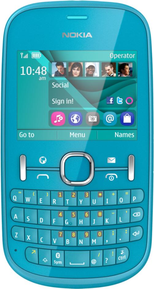 Nokia Asha 201 Actual Size Image