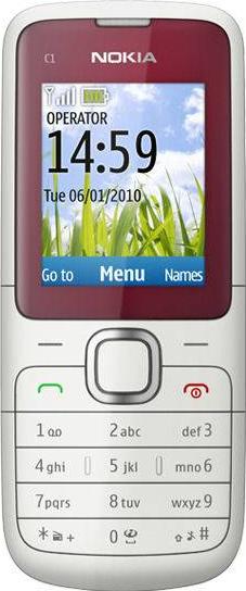 Nokia C1-01 Actual Size Image