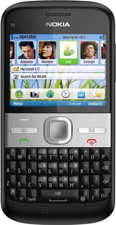 Nokia E5 Actual Size Image