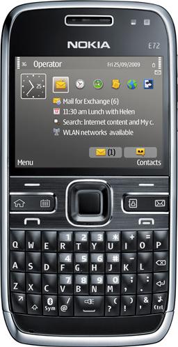 Nokia E72 Actual Size Image