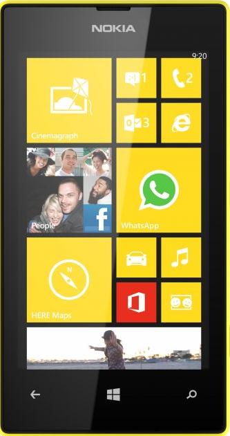 Nokia Lumia 520 Actual Size Image
