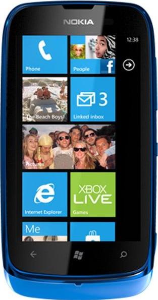 Nokia Lumia 610 Actual Size Image