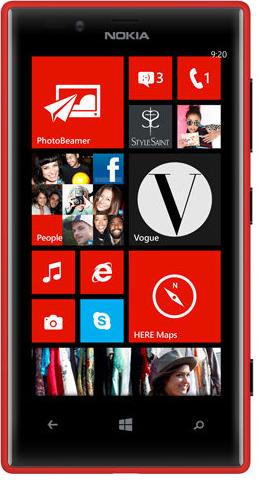 Nokia Lumia 720 Actual Size Image