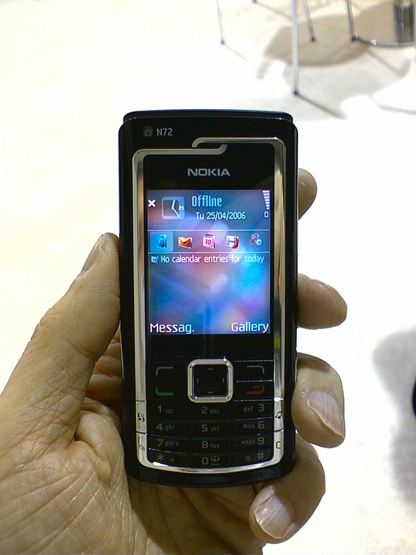 Nokia N72 Actual Size Image