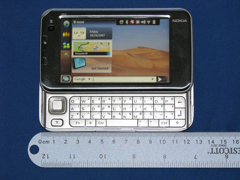 Nokia N810 Actual Size Image
