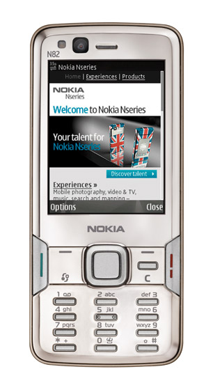 Nokia N82 Actual Size Image