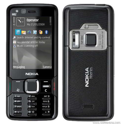 Nokia N82 - Black Actual Size Image