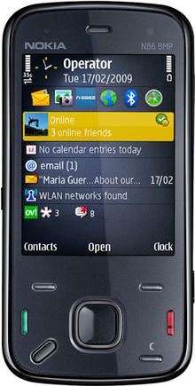 Nokia N86 Actual Size Image
