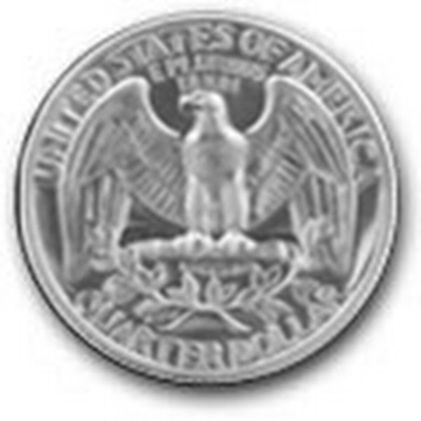 Original Washington Quarter Reverse  Actual Size Image