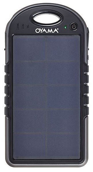 Oyama 4000 mAh Solar Powerbank Actual Size Image