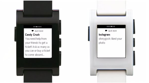 Pebble Smartwatch Actual Size Image