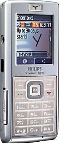 Philips Xenium 9@9t Actual Size Image