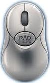 RadTech BT500 Wireless Bluetooth Mini Mouse Actual Size Image