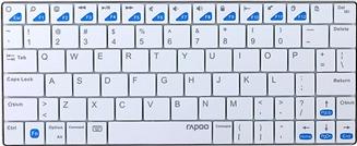 Rapoo E6300 keyboard Actual Size Image