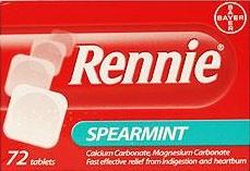 Rennie Spearmint Actual Size Image