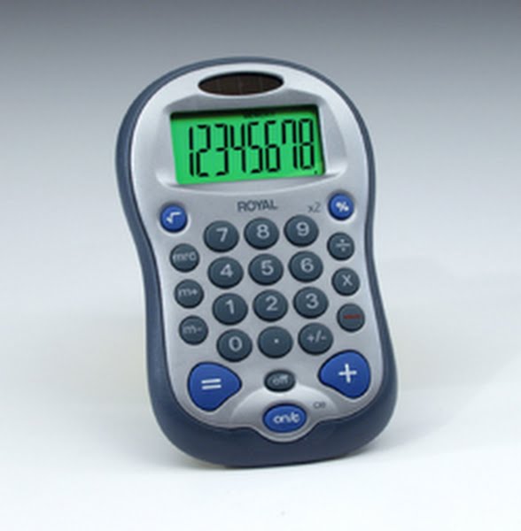 ROYAL Calculator  Actual Size Image