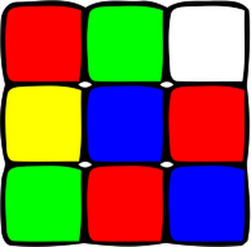 Rubik's Cube Actual Size Image