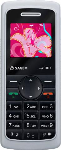 Sagem my200x Actual Size Image