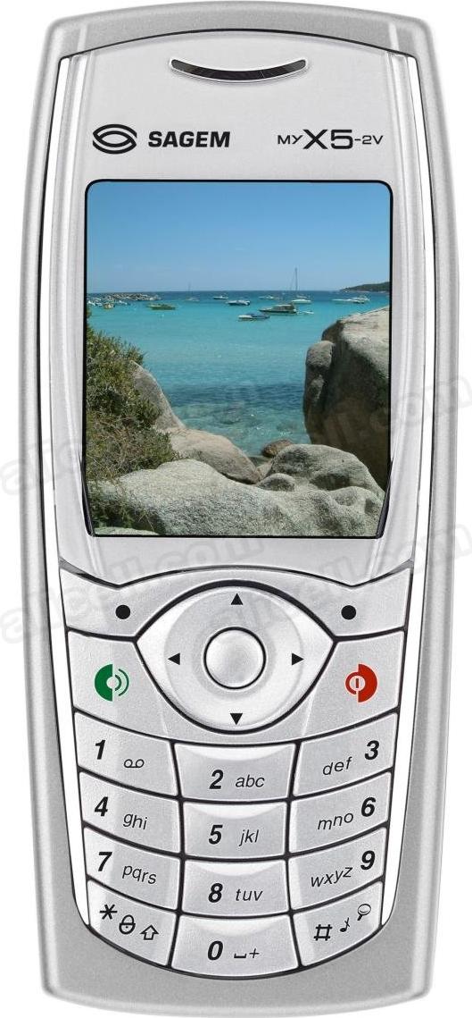 Sagem myX5-2v Actual Size Image