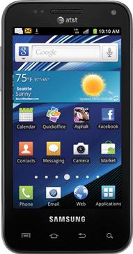 Samsung Captivate Glide Actual Size Image