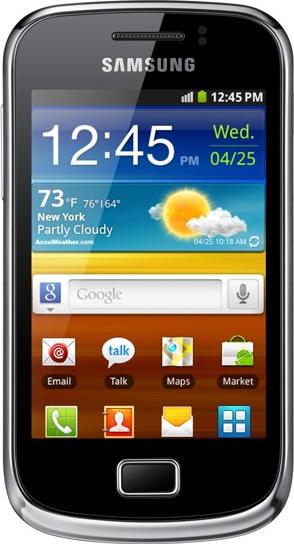 Samsung Galaxy mini 2 S6500 Actual Size Image