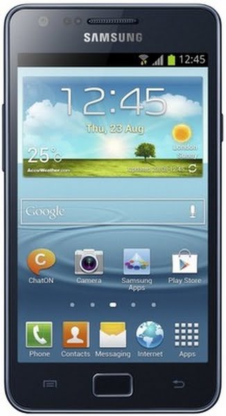 Samsung Galaxy S2 Plus (S2+) Actual Size Image