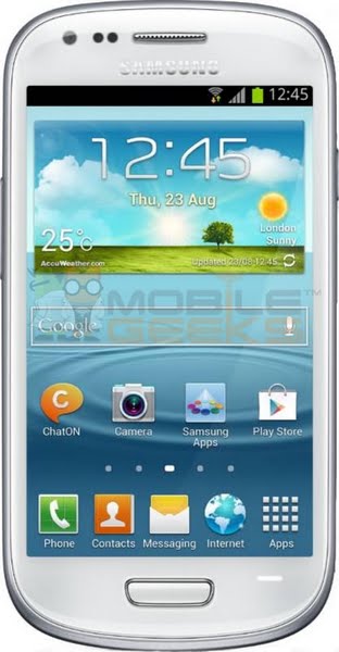 Samsung Galaxy S3 Mini Actual Size Image