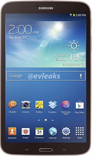 Samsung Galaxy Tab 3.0 Actual Size Image