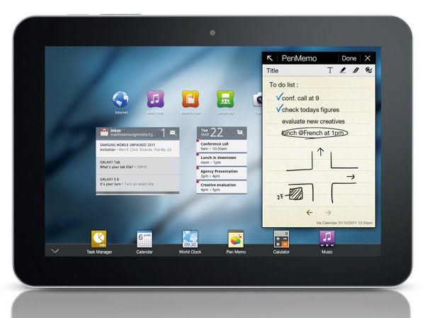 Samsung Galaxy Tab 8.9 Actual Size Image