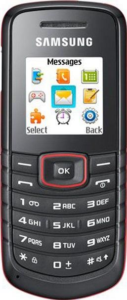 Samsung Guru E1081T Actual Size Image