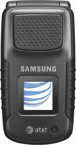 Samsung Rugby Black Phone (AT&amp;T) Actual Size Image