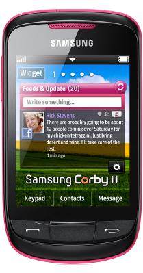 Samsung S3850 Corby II Actual Size Image