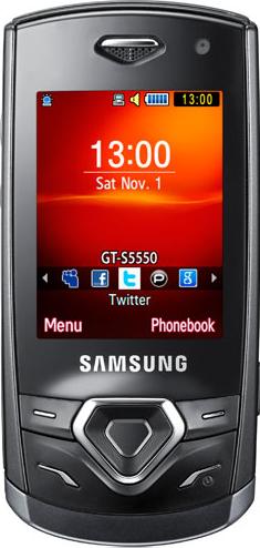 Samsung S5350 Shark Actual Size Image