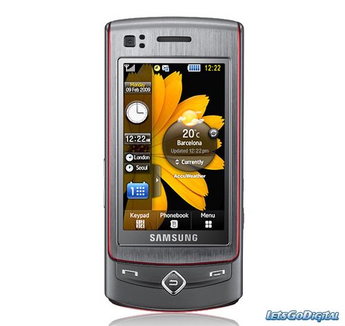 Samsung Tocco Ultra  Actual Size Image