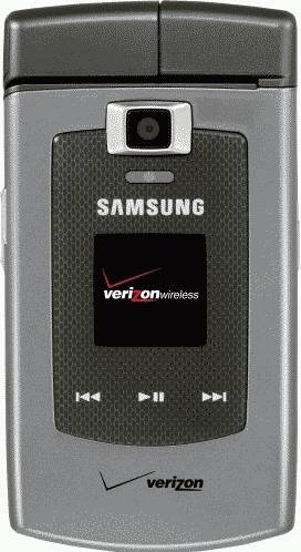 Samsung U740 Alias Silver Phone (Verizon Wireless) Actual Size Image