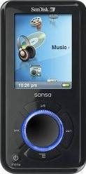 SanDisk Sansa e250 MP3 Player Actual Size Image