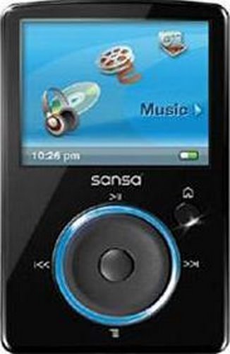 Sandisk Sansa Fuze (Black) (8) Actual Size Image