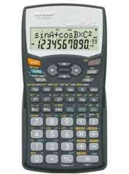 Sharp El-531w Calculator Actual Size Image