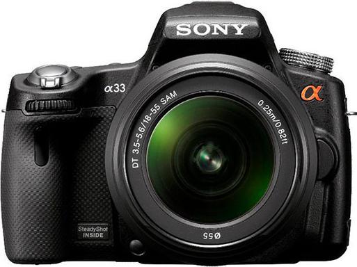 Sony Alpha SLT-A33 Actual Size Image