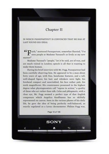 sony ereader prs-t1 Actual Size Image