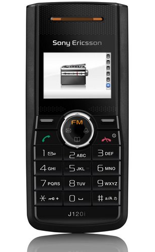 Sony Ericsson j120i Actual Size Image
