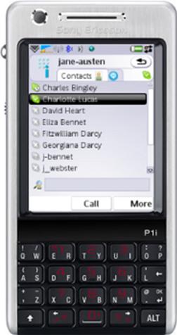 Sony Ericsson P1i Actual Size Image