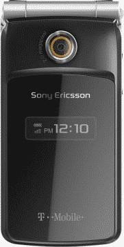 Sony Ericsson TM506 Black/Chrome/Amber Phone (T-Mobile) Actual Size Image