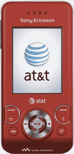 Sony Ericsson W580i Red Phone (AT&amp;T) Actual Size Image